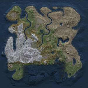 Thumbnail Rust Map: Procedural Map, Size: 4000, Seed: 2106468468, 16 Monuments