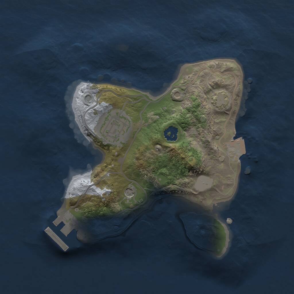 Rust Map: Procedural Map, Size: 2000, Seed: 290833354, 5 Monuments