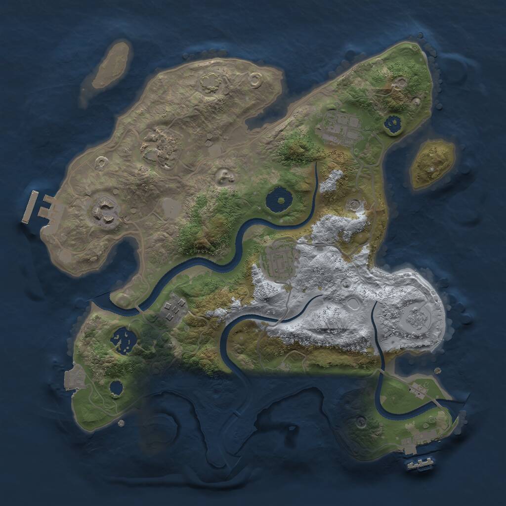 Rust Map: Procedural Map, Size: 3000, Seed: 241924282, 12 Monuments