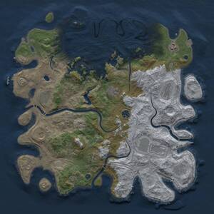 Thumbnail Rust Map: Procedural Map, Size: 4250, Seed: 787878778, 16 Monuments