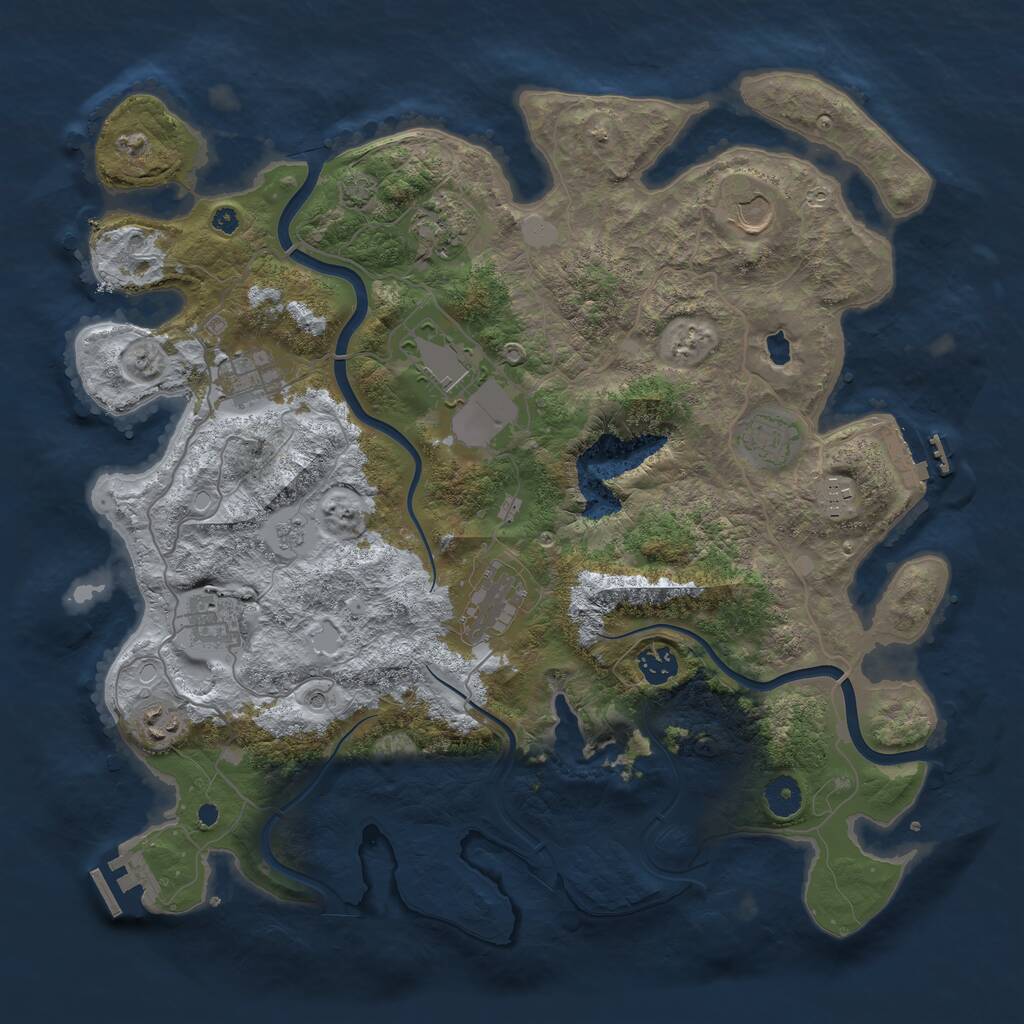 Rust Map: Procedural Map, Size: 4000, Seed: 1321312, 16 Monuments