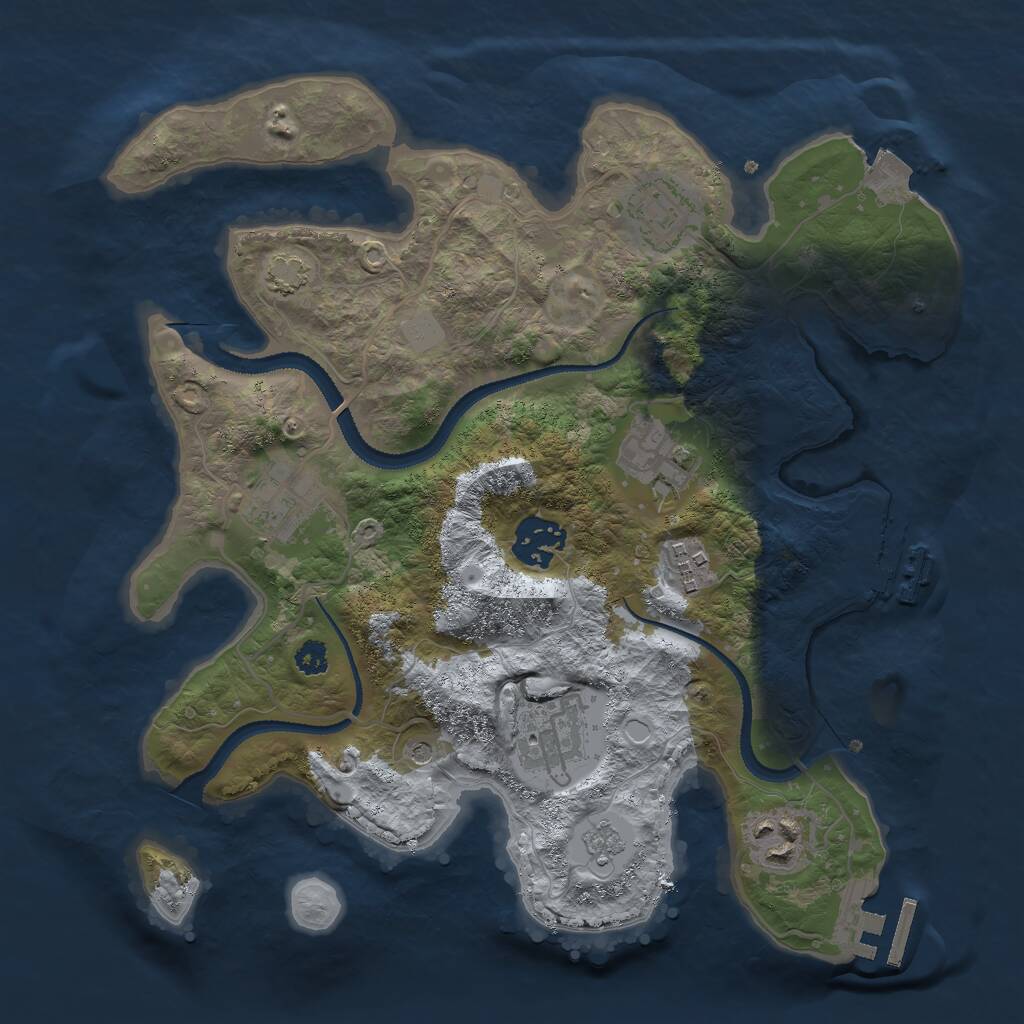 Rust Map: Procedural Map, Size: 3000, Seed: 4502371, 13 Monuments