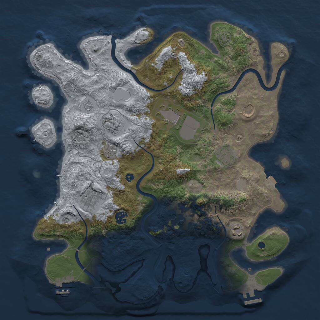 Rust Map: Procedural Map, Size: 3750, Seed: 20250719, 15 Monuments