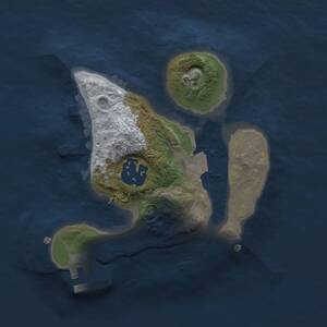Thumbnail Rust Map: Procedural Map, Size: 1850, Seed: 612351, 3 Monuments