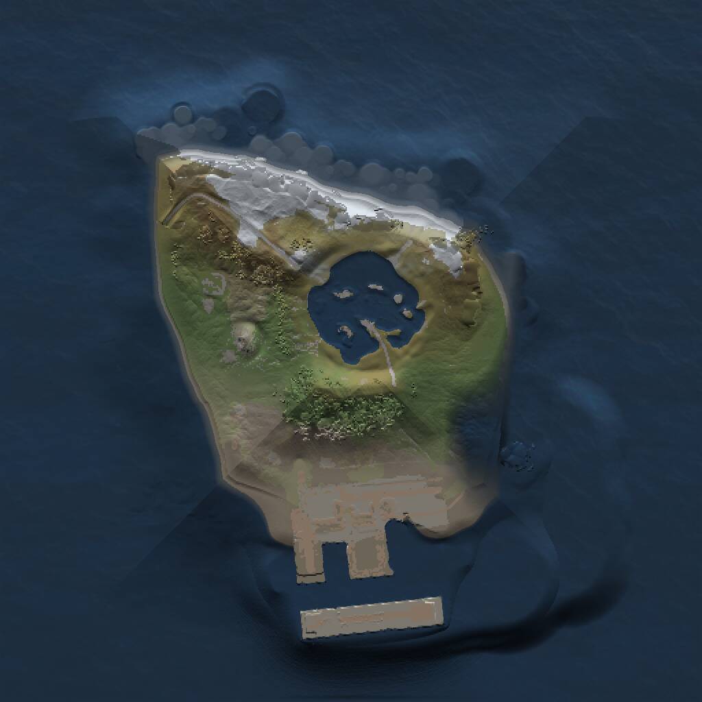 Rust Map: Procedural Map, Size: 1000, Seed: 245471171, 3 Monuments