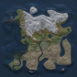 Thumbnail Rust Map: Procedural Map, Size: 3300, Seed: 48127391, 13 Monuments