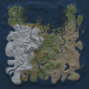 Thumbnail Rust Map: Procedural Map, Size: 5000, Seed: 746029724, 16 Monuments