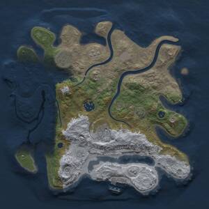 Thumbnail Rust Map: Procedural Map, Size: 3000, Seed: 24681357, 10 Monuments