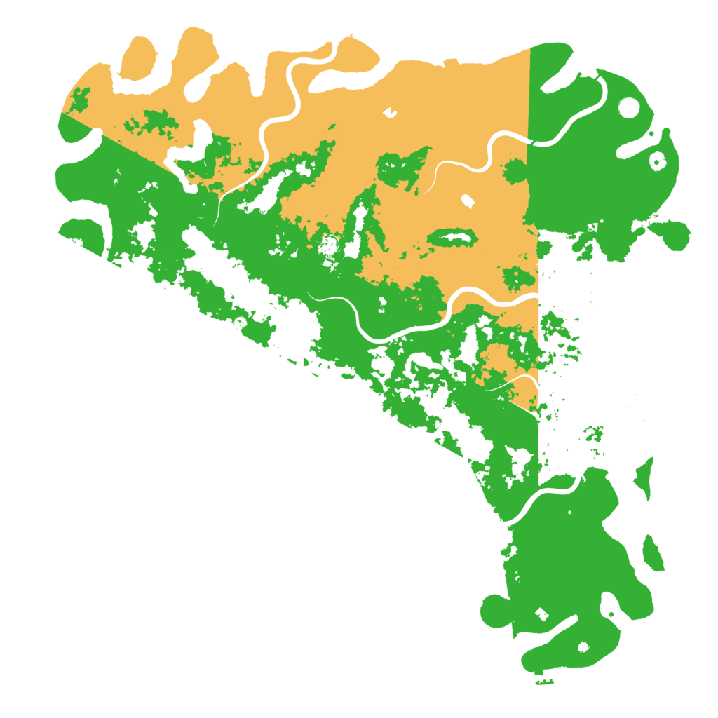 Biome Rust Map: Procedural Map, Size: 6000, Seed: 1208