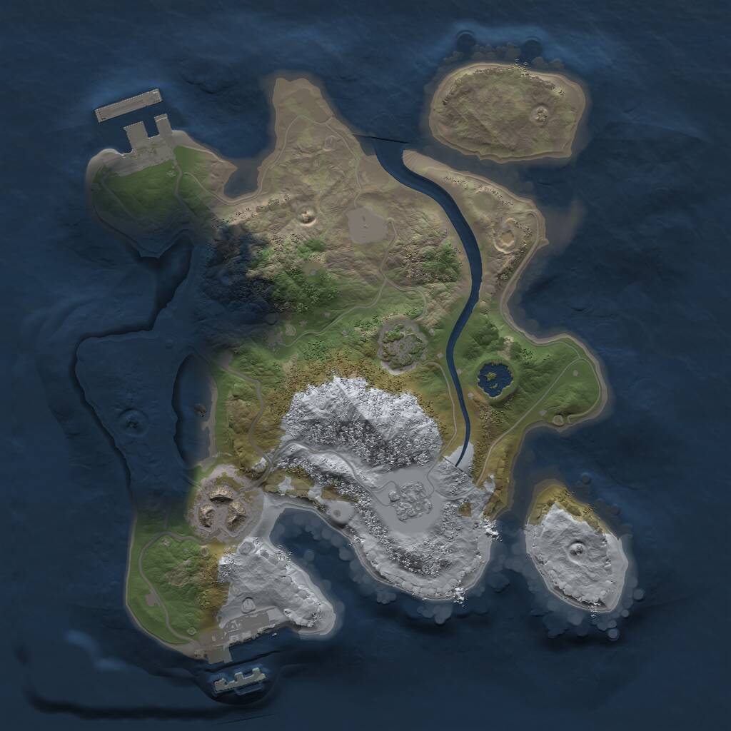 Rust Map: Procedural Map, Size: 2200, Seed: 1006653374, 6 Monuments