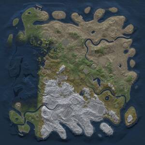 Thumbnail Rust Map: Procedural Map, Size: 4900, Seed: 745638469, 17 Monuments