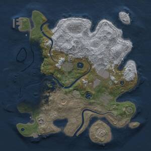 Thumbnail Rust Map: Procedural Map, Size: 3500, Seed: 22608, 14 Monuments