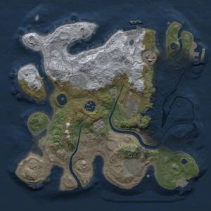 Thumbnail Rust Map: Procedural Map, Size: 3000, Seed: 678675, 12 Monuments