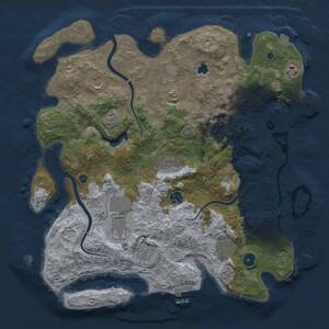 Thumbnail Rust Map: Procedural Map, Size: 4000, Seed: 787207507, 15 Monuments