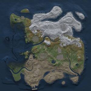 Thumbnail Rust Map: Procedural Map, Size: 3500, Seed: 1126540182, 14 Monuments