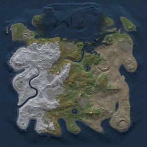 Thumbnail Rust Map: Procedural Map, Size: 3800, Seed: 660553575, 16 Monuments