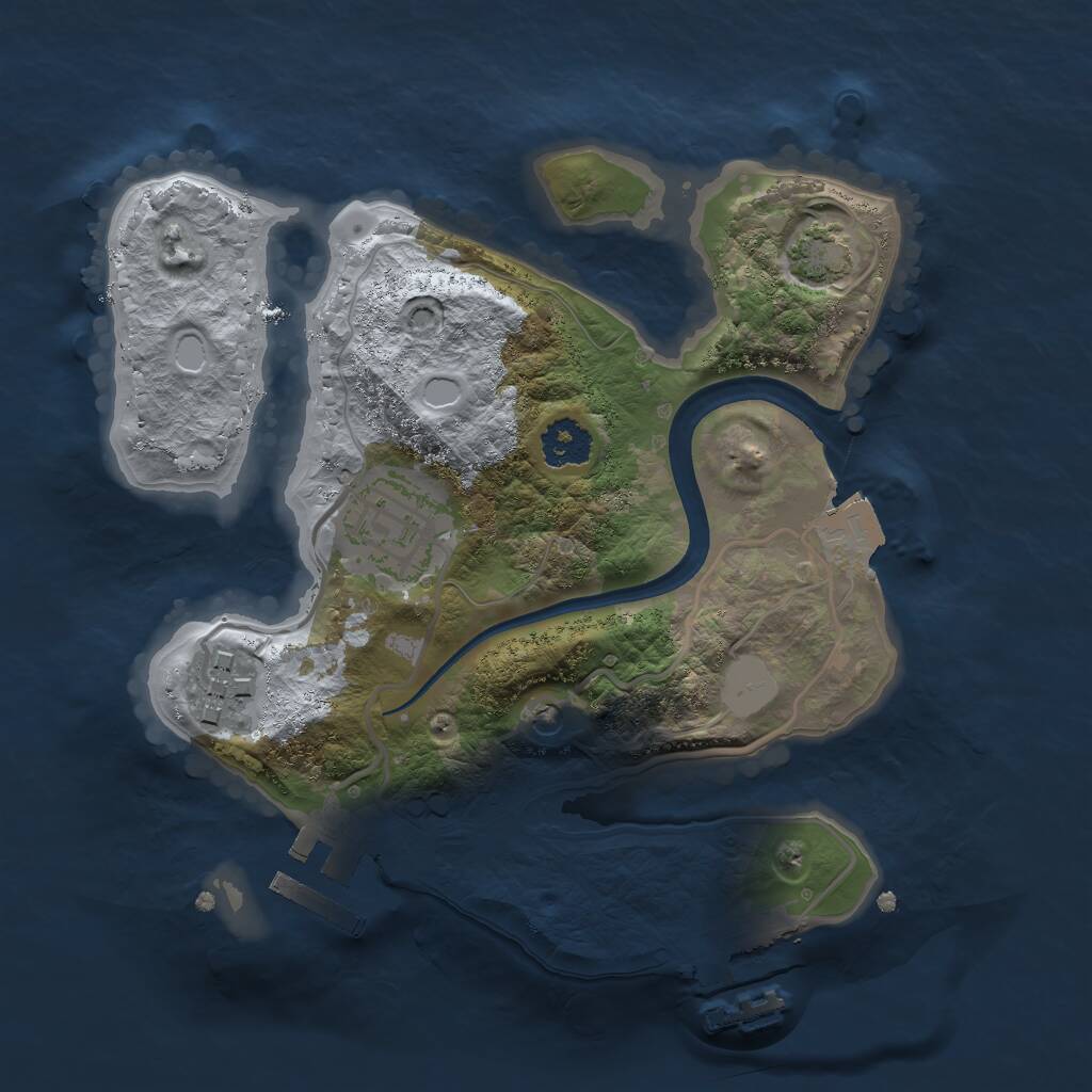 Rust Map: Procedural Map, Size: 2200, Seed: 698508734, 7 Monuments
