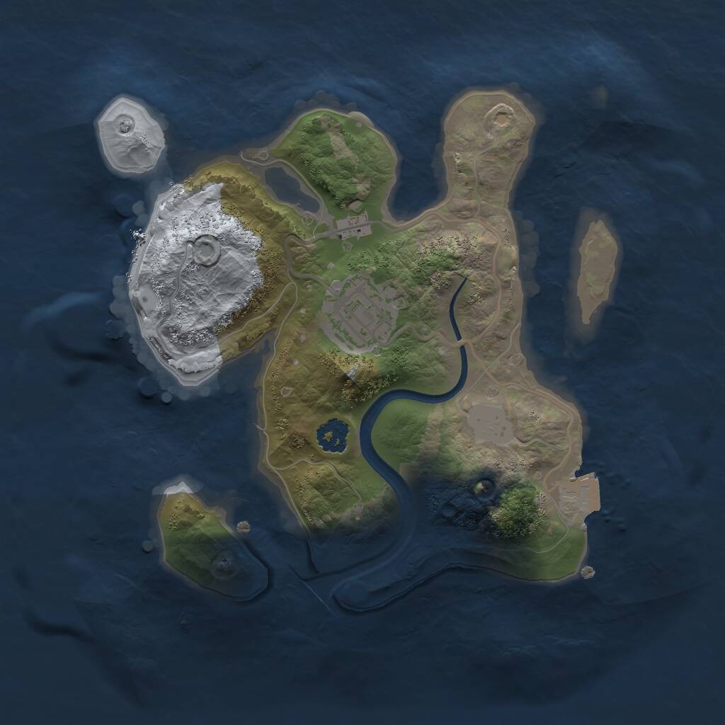 Rust Map: Procedural Map, Size: 2200, Seed: 460470962, 2 Monuments
