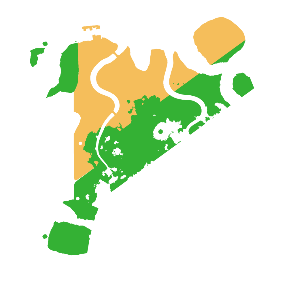 Biome Rust Map: Procedural Map, Size: 2500, Seed: 64897