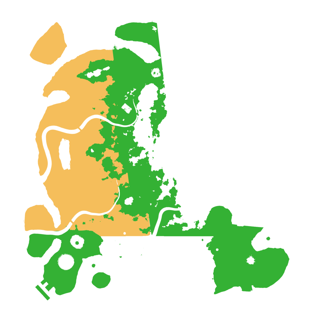 Biome Rust Map: Procedural Map, Size: 3500, Seed: 7776677