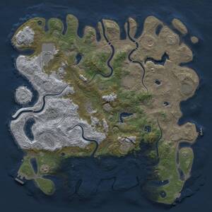 Thumbnail Rust Map: Procedural Map, Size: 4750, Seed: 1041637153, 17 Monuments