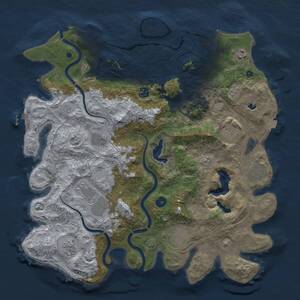 Thumbnail Rust Map: Procedural Map, Size: 4250, Seed: 244873230, 15 Monuments