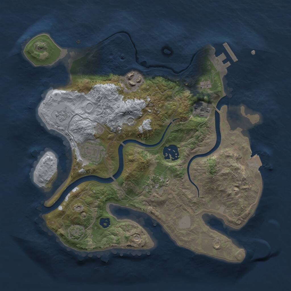 Rust Map: Procedural Map, Size: 2700, Seed: 1784808082, 10 Monuments