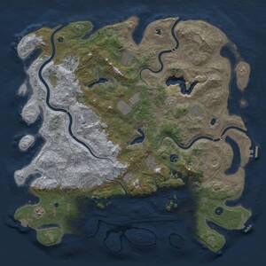 Thumbnail Rust Map: Procedural Map, Size: 4800, Seed: 929427957, 17 Monuments