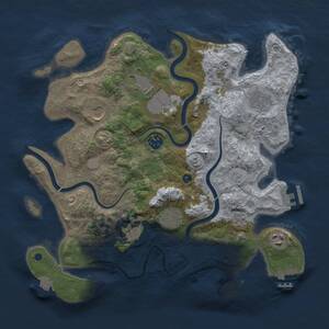 Thumbnail Rust Map: Procedural Map, Size: 3500, Seed: 453777495, 14 Monuments