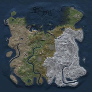 Thumbnail Rust Map: Procedural Map, Size: 4250, Seed: 837775557, 16 Monuments