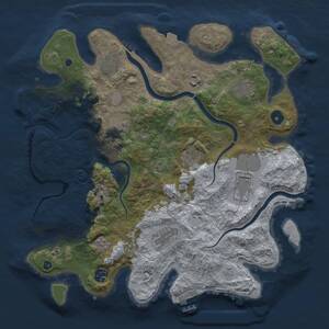 Thumbnail Rust Map: Procedural Map, Size: 3700, Seed: 267756581, 15 Monuments