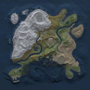 Thumbnail Rust Map: Procedural Map, Size: 3000, Seed: 602916830, 11 Monuments