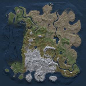 Thumbnail Rust Map: Procedural Map, Size: 4500, Seed: 877485319, 17 Monuments