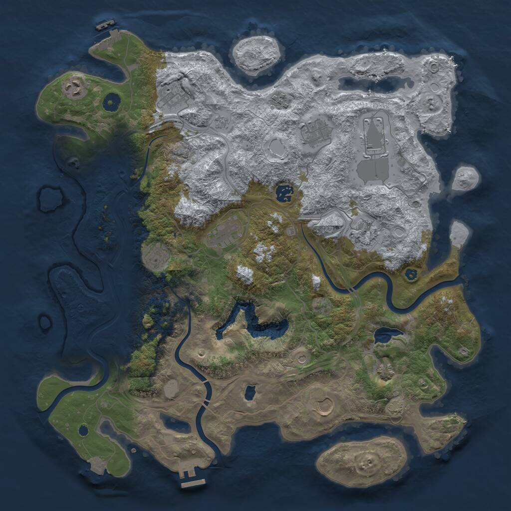 Rust Map: Procedural Map, Size: 4250, Seed: 3214123, 16 Monuments