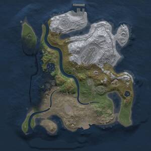 Thumbnail Rust Map: Procedural Map, Size: 2600, Seed: 413127456, 7 Monuments