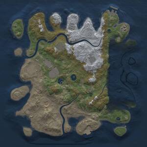 Thumbnail Rust Map: Procedural Map, Size: 3750, Seed: 651072209, 13 Monuments