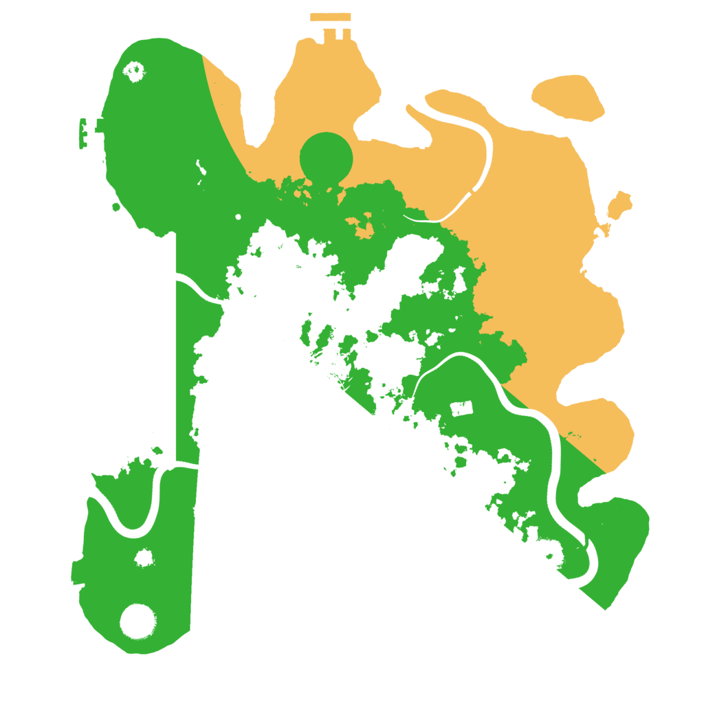 Biome Rust Map: Procedural Map, Size: 3500, Seed: 1939956131