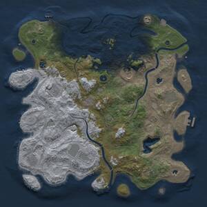 Thumbnail Rust Map: Procedural Map, Size: 4500, Seed: 667255355, 16 Monuments