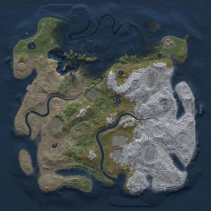 Thumbnail Rust Map: Procedural Map, Size: 4000, Seed: 127331853, 15 Monuments
