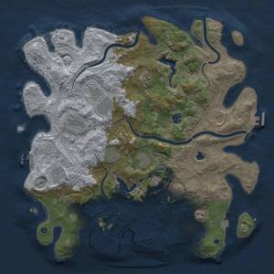Thumbnail Rust Map: Procedural Map, Size: 4250, Seed: 48444124, 18 Monuments