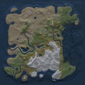 Thumbnail Rust Map: Procedural Map, Size: 4500, Seed: 663008107, 19 Monuments