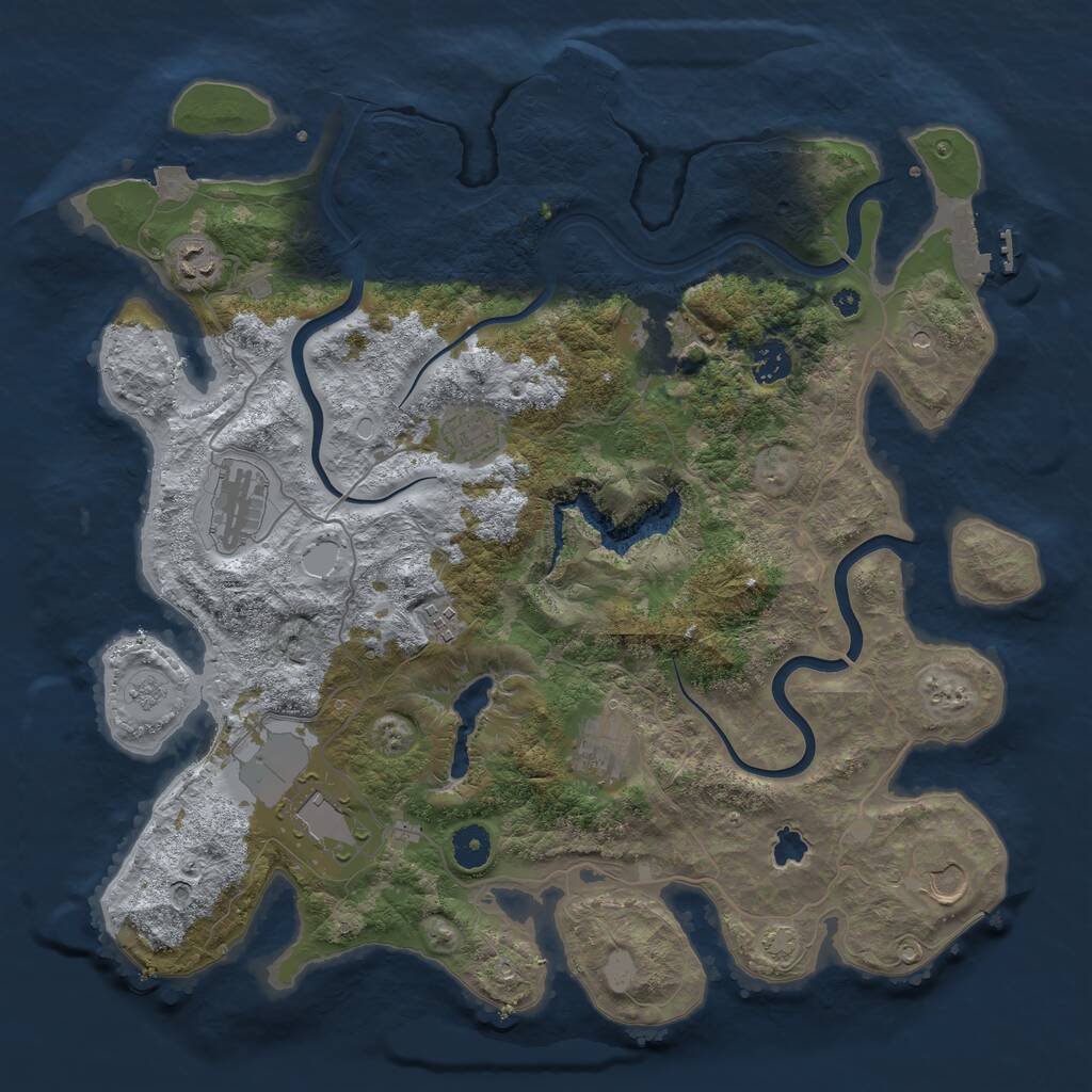 Rust Map: Procedural Map, Size: 4000, Seed: 956892640, 15 Monuments
