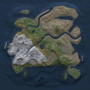 Thumbnail Rust Map: Procedural Map, Size: 2800, Seed: 721090908, 9 Monuments