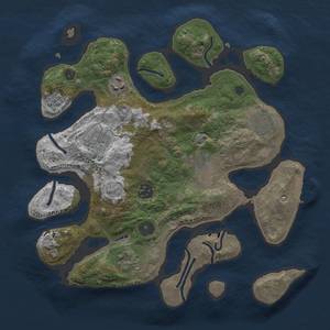 Thumbnail Rust Map: Procedural Map, Size: 3200, Seed: 6, 11 Monuments