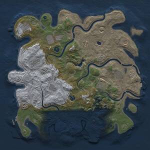 Thumbnail Rust Map: Procedural Map, Size: 4250, Seed: 1852537153, 17 Monuments