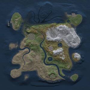 Thumbnail Rust Map: Procedural Map, Size: 3000, Seed: 903450464, 10 Monuments