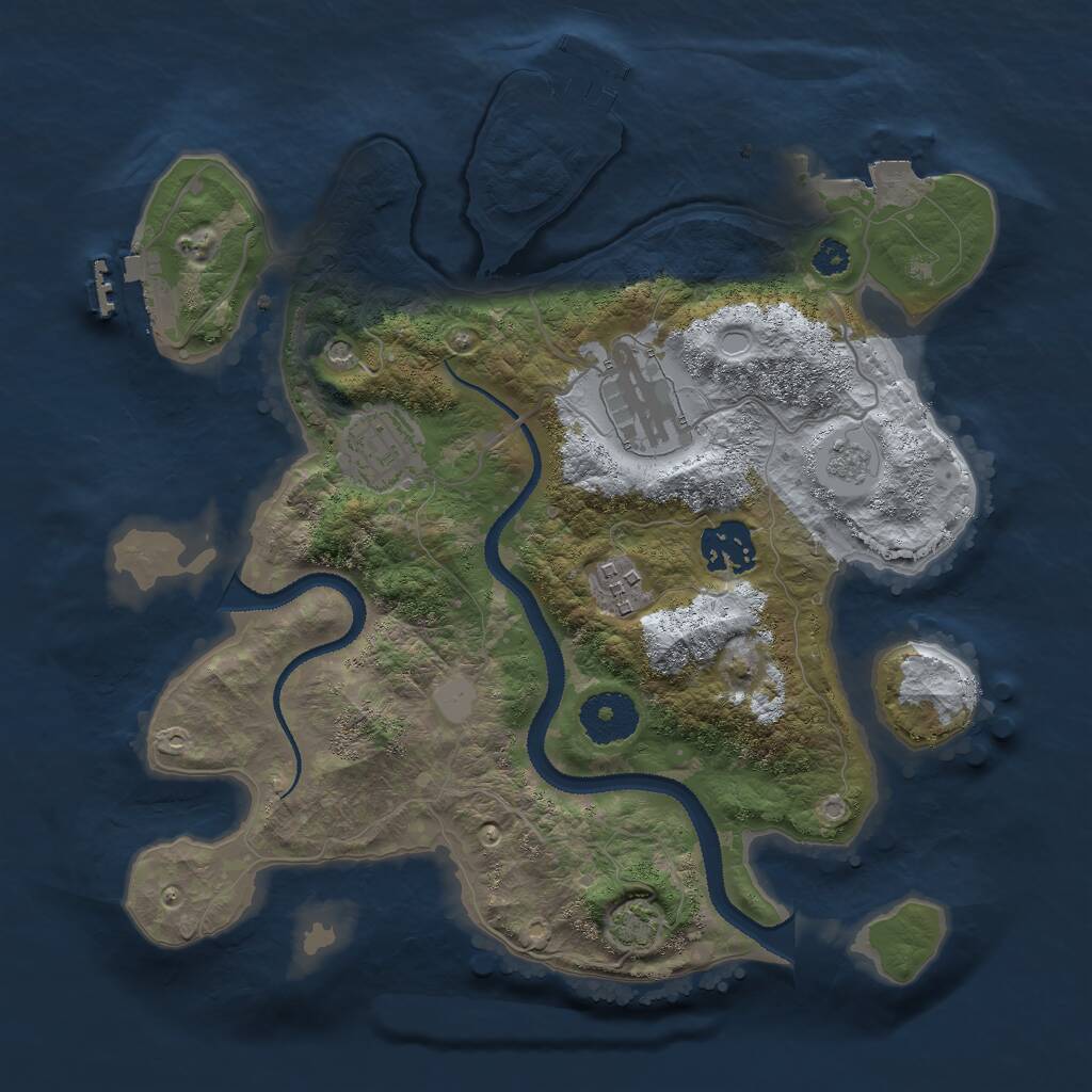 Rust Map: Procedural Map, Size: 3000, Seed: 903450464, 10 Monuments