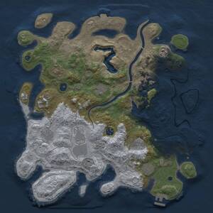 Thumbnail Rust Map: Procedural Map, Size: 4000, Seed: 998208, 16 Monuments