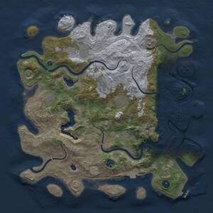 Thumbnail Rust Map: Procedural Map, Size: 4050, Seed: 442064764, 14 Monuments