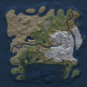 Thumbnail Rust Map: Procedural Map, Size: 4000, Seed: 754470865, 16 Monuments